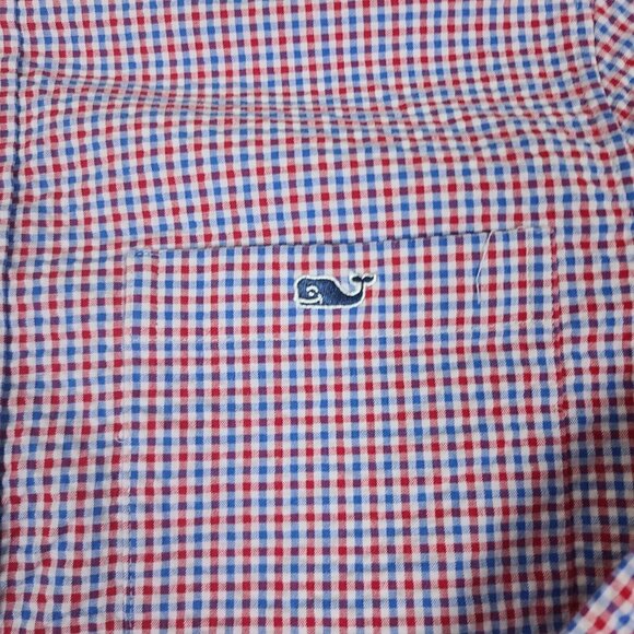 Vineyard Vines Men's Gingham Stretch Poplin Shirt‎ Plaid Size Medium - Picture 2 of 7